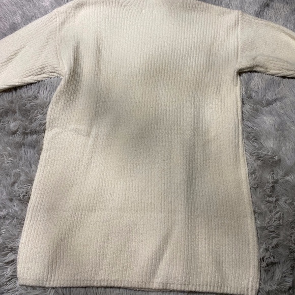 White mock neck sweater dress - Picture 2 of 3